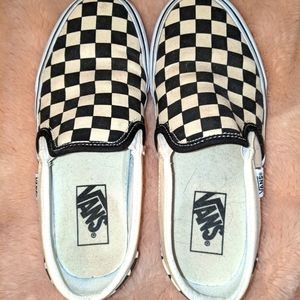 Vans 6.5 Checkerboard Slip ons